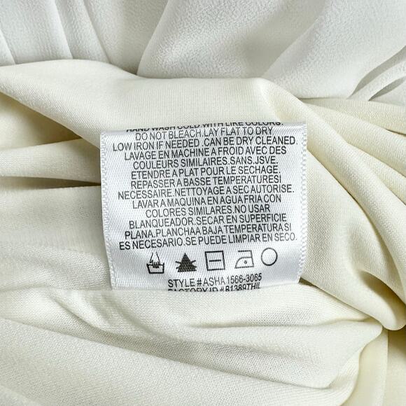 Dress The Population Asha Lace and Chiffon Maxi Dress in White and Ivory, Size S - Picture 14 of 14